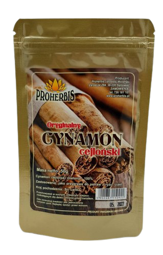 Cynamon cejloński 50g Proherbis