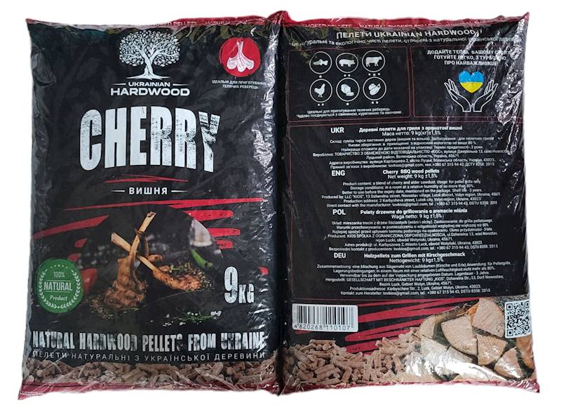 PELLET DRZEWNY DO GRILLOWANIA CHERRY 9 KG