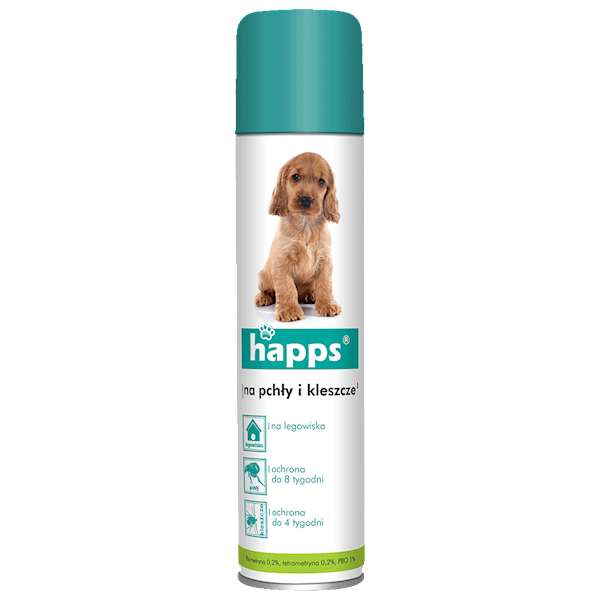 HAPPS Spray p.pchłom i kleszczom 250ml