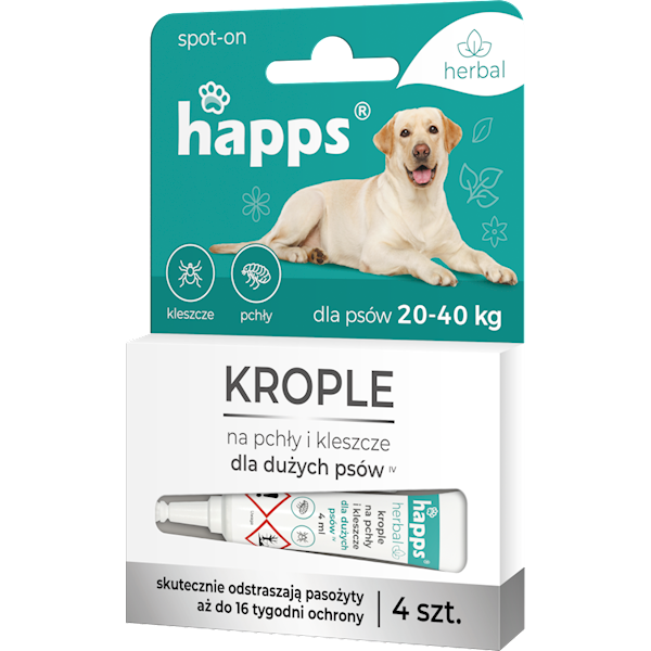 HAPPS Krople p/insektom - PIES DUŻY - 20-40 kg