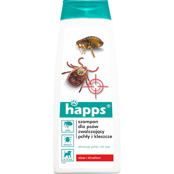 HAPPS SZAMPON dla psów p.pchłom płyn 250ml