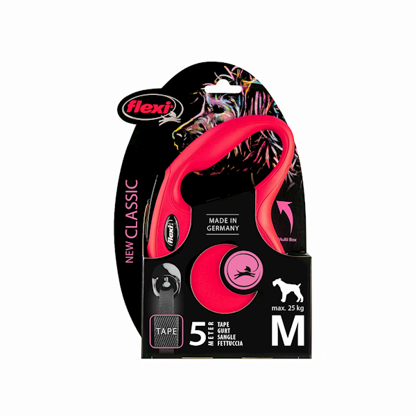 Flexi New Classic TAŚMA M 5m czerwona