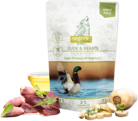 Isegrim Saszetka dla psa ADULT kaczka 410g