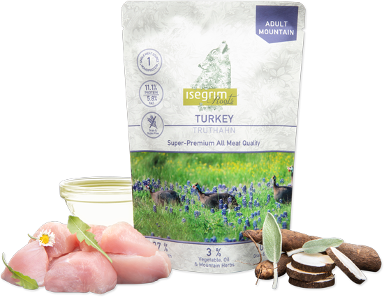 Isegrim Saszetka dla psa ADULT indyk 410g 