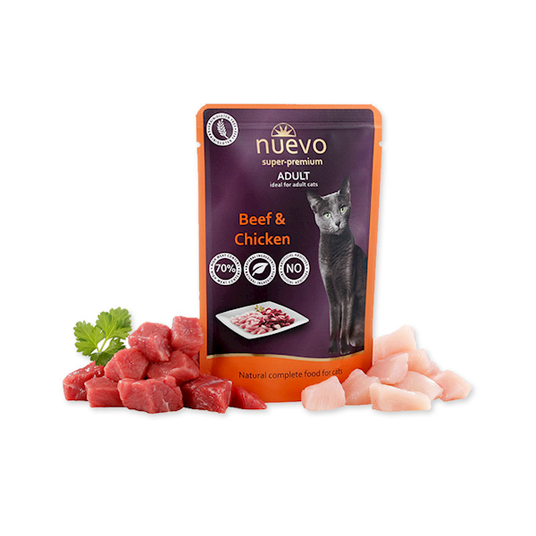 Saszetka Nuevo Cat Adult woł/kurczak 85g