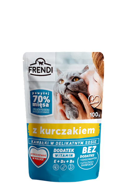 FRENDI Cat saszetka JUNIOR KURCZK w sosie 100g 
