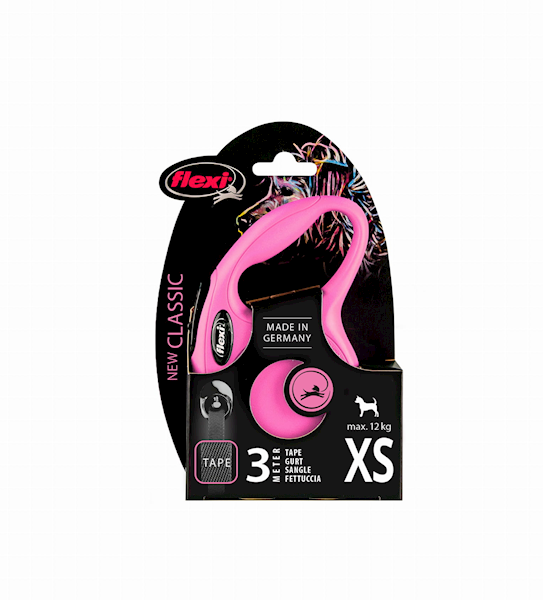 Flexi New Classic TAŚMA XS 3m różowa