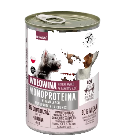 KP Petrepublik Mono dla psów z wołowiną 400g