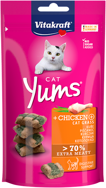 Cat Yums Kurczak & kocia trawa 40g