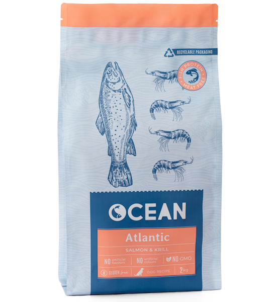 Ocean ATLANTIC - łosoś atl. + kryl - 2 kg 