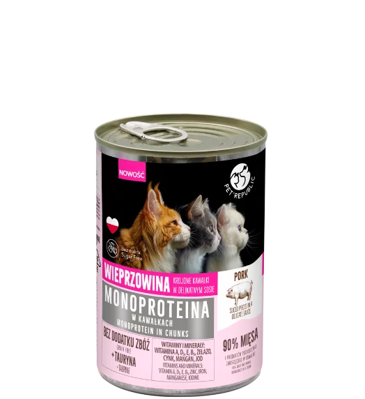 KK Petrepublic Mono dla kotów z wieprzowiną 400g 