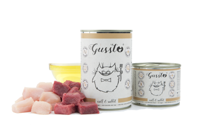 Kk. Gussto Cat Fresh Calf & Rabbit 200g pakiet 6sz