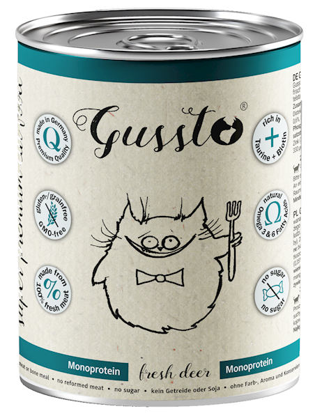 Kk. Gussto Cat Fresh Deer(Jeleń ) 200g op 6szt