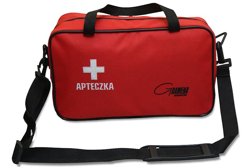 Apteczka turystyczna DIN 13164 z ustnikiem czerwona