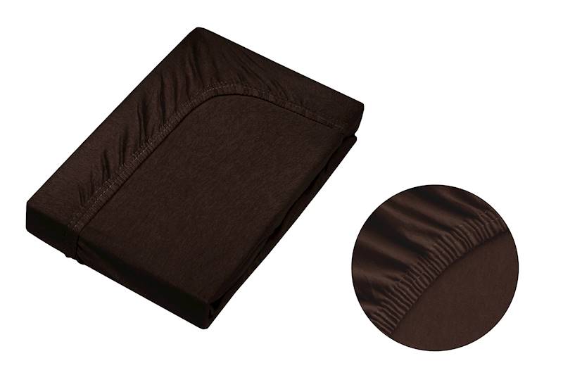 Prześcierdało MB Jersey 90x200+30cm c. brąz 