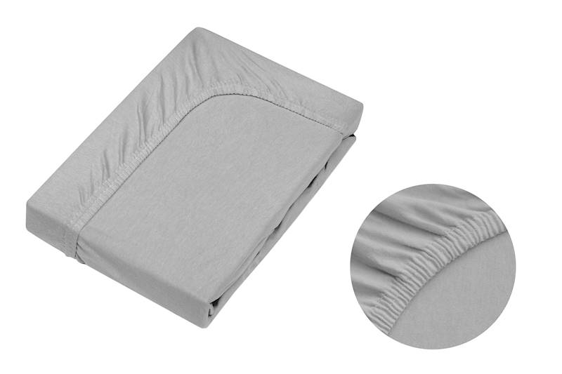 Prześcierdało MB Jersey 140x200+30cm j. szary