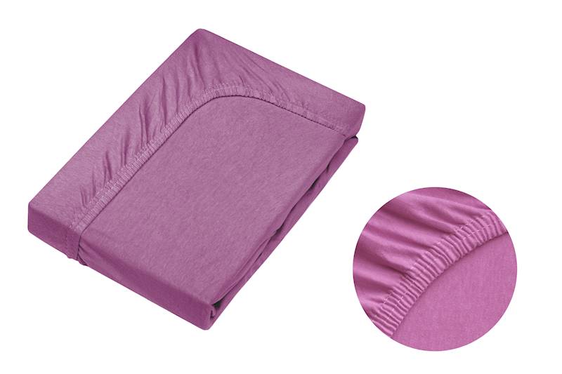 Prześcierdało MB Jersey 220x200+30cm j. fioletowy