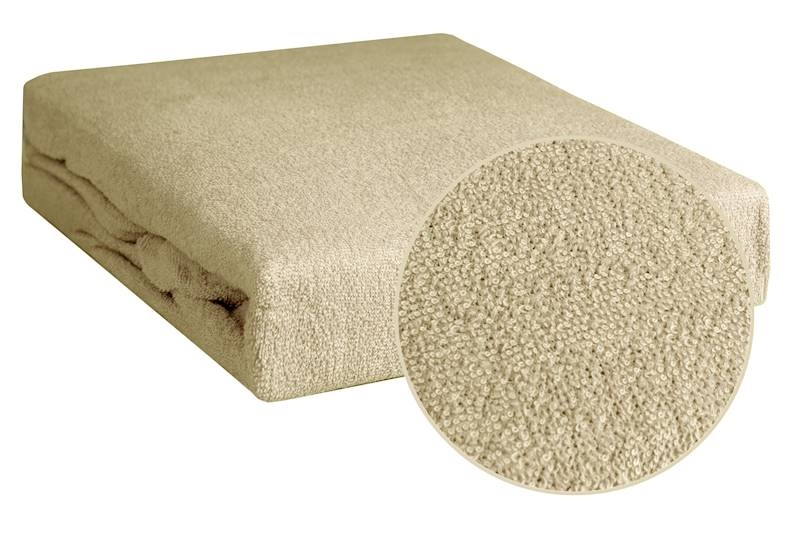 Prześcierdało MB Frotte 160x200+30cm kremowy