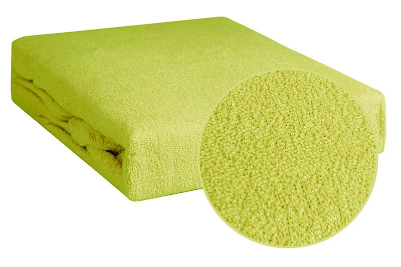 Prześcierdało MB Frotte 160x200+30cm limonkowy