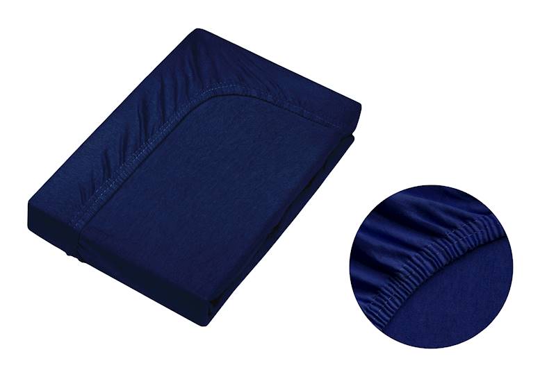 Prześcierdało MB Jersey 180x200+30cm granatowy