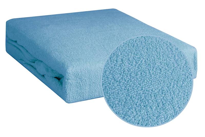 Prześcierdało MB Frotte 90x200+30cm j. niebieski