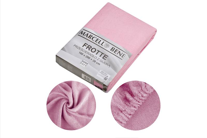 Prześcierdało MB Frotte 120x200+30cm różowy