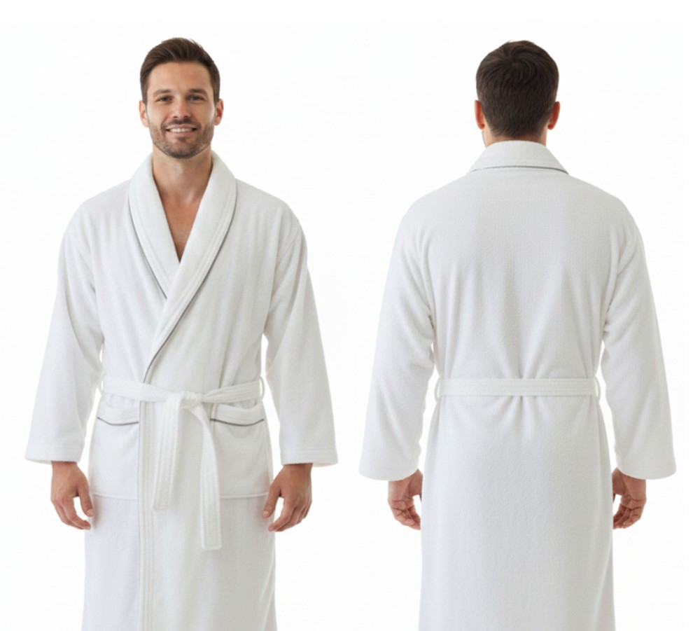 Szlafrok MB VELLUTO welur 350g, biały