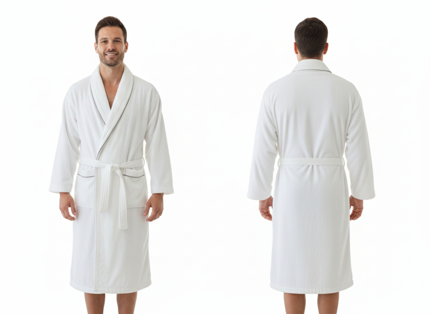 Szlafrok MB VELLUTO roz. XXXL 350g welur, biały