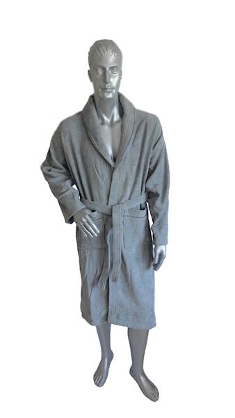 Szlafrok MB VELLUTO welur 350g, jasny szary