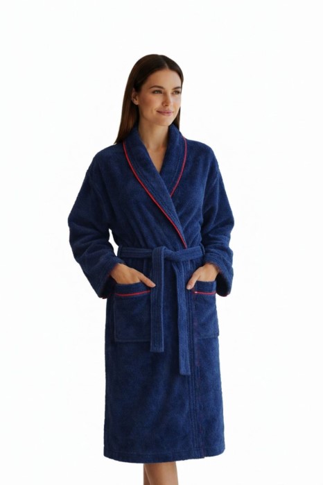 Szlafrok MB VELLUTO welur 350g, granatowy