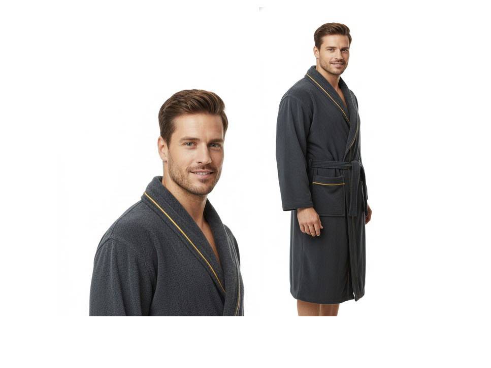 Szlafrok MB VELLUTO welur 350g, czarny