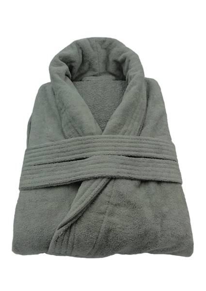 Szlafrok MB VELLUTO KOLOR roz.XXXL 350g welur, jasny szary