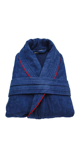Szlafrok MB VELLUTO KOLOR roz.XXXL 350g welur,granatowy
