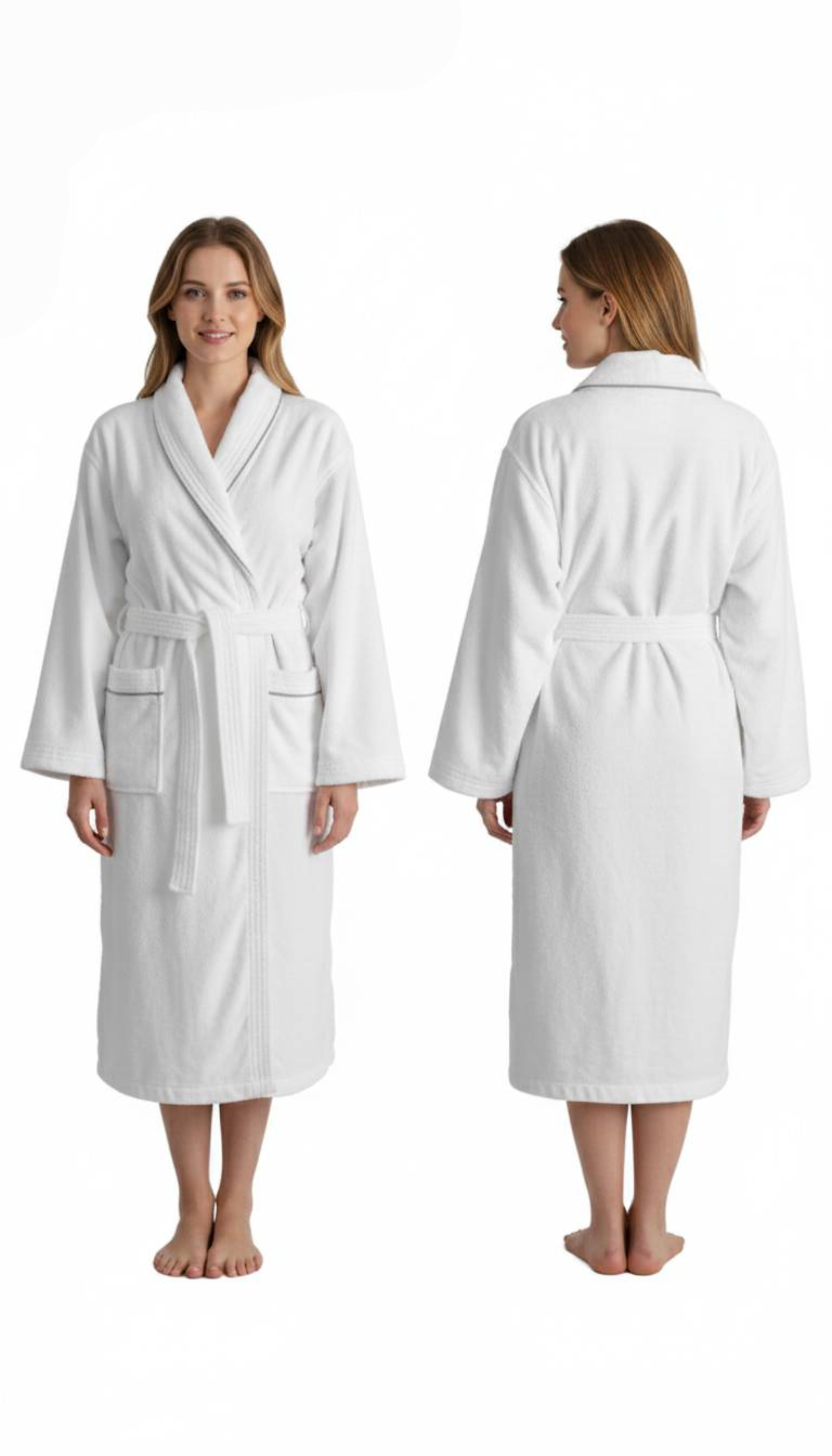 Szlafrok MB VELLUTO roz. 5XL 350g welur, biały