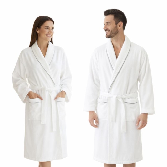 Szlafrok MB VELLUTO roz. 5XL 350g welur, biały