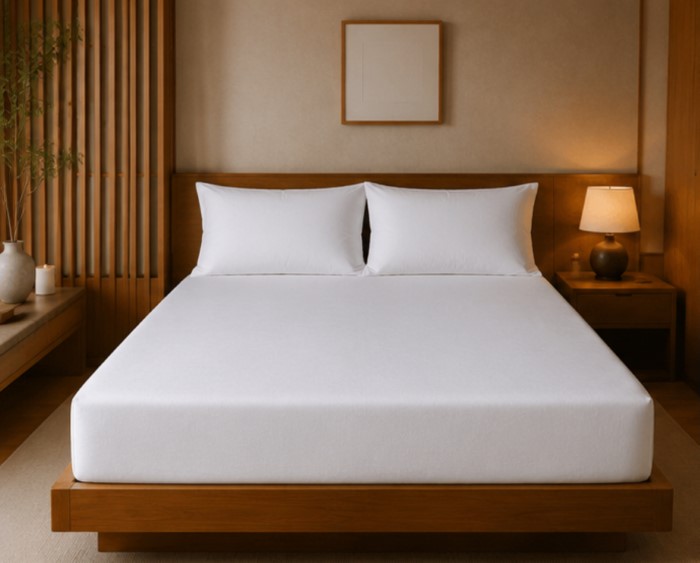 Podkład z gumką po obwodzie JERSEY G PU_50/50 120x200+30cm