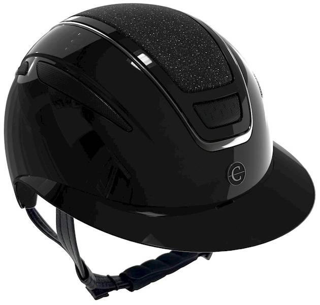 Kask jeździecki Elite Polo, lakierowany czarny, Co