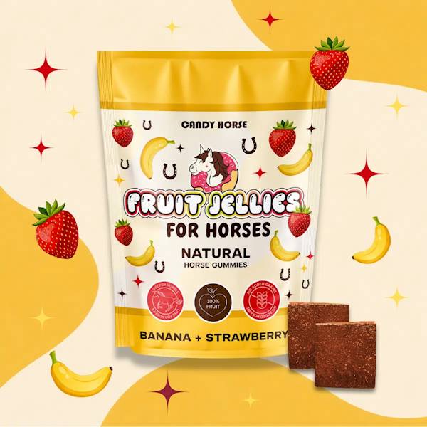 Żelki dla koni Jelly Horse - Banan + Truskawka