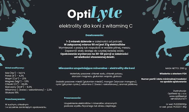 OptiFeed OptiLyte - Elektrolity dla koni 2190 g