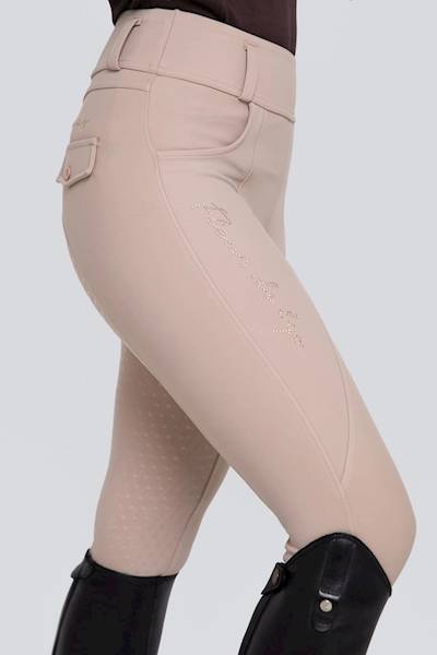 Cedar Legginsy jeździeckie damskie – beżowe (Ro...