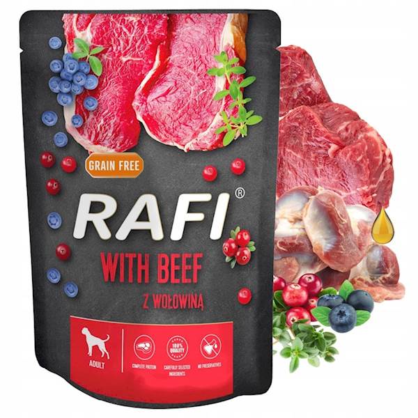 Rafi d/psa WOŁOWINA (saszetka) 300g