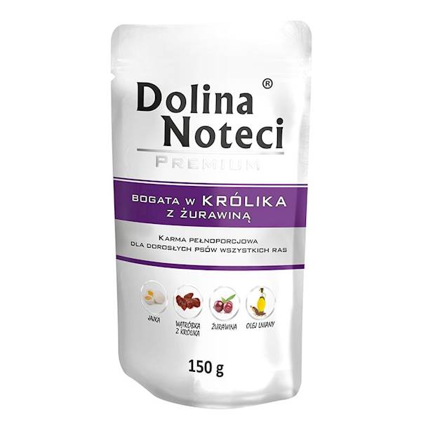 Dolina Noteci bogata w królika z żurawiną 150g