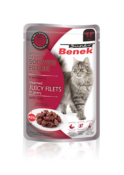 Benek Fileciki w sosie z wołowiną 85g