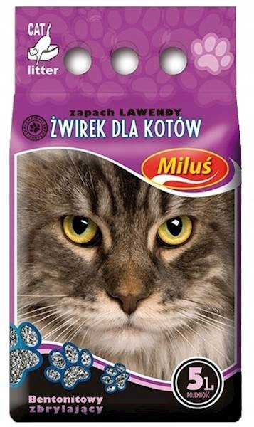 Miluś żwirek LAWENDA 5l
