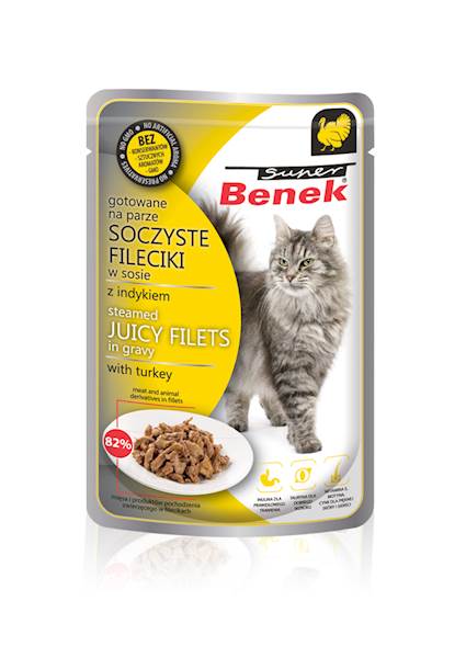 Benek Fileciki w sosie z indykiem 85g