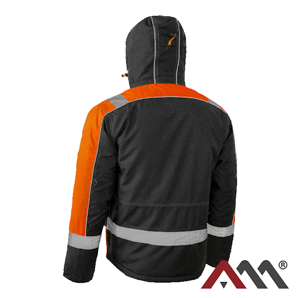 Kurtka ocieplana classwork black/orange rozmiar M
