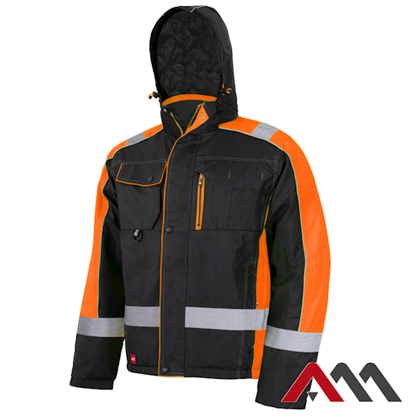 Kurtka ocieplana classwork black/orange rozmiar XL