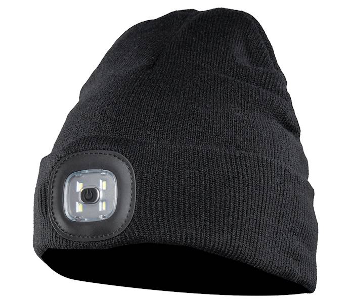 Czapka z dzianiny led czarna