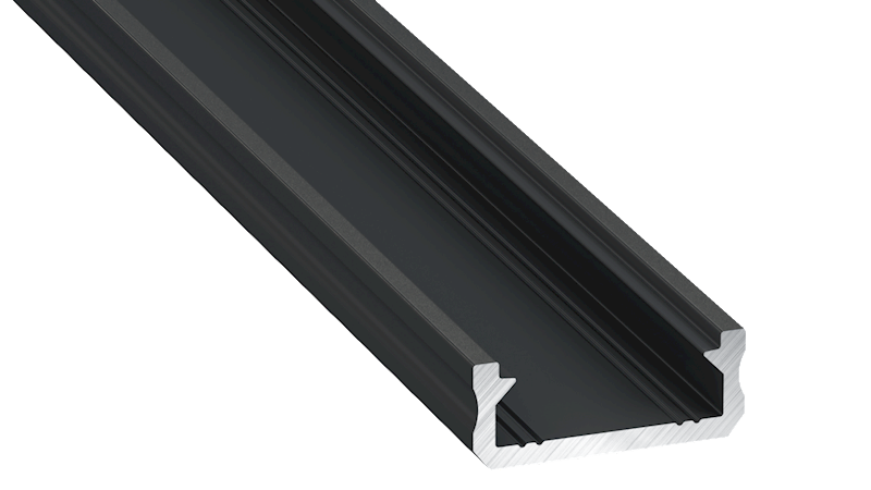 Profil aluminiowy czarny TYP D (1m,2m,3m)