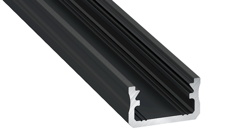 Profil aluminiowy czarny TYP A (1m,2m,3m)